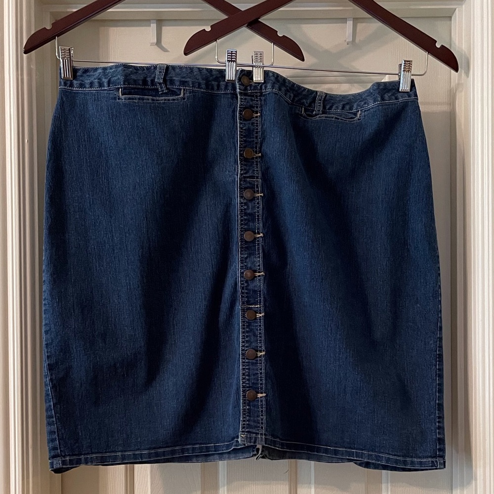Avenue Blues plus size jean skirt